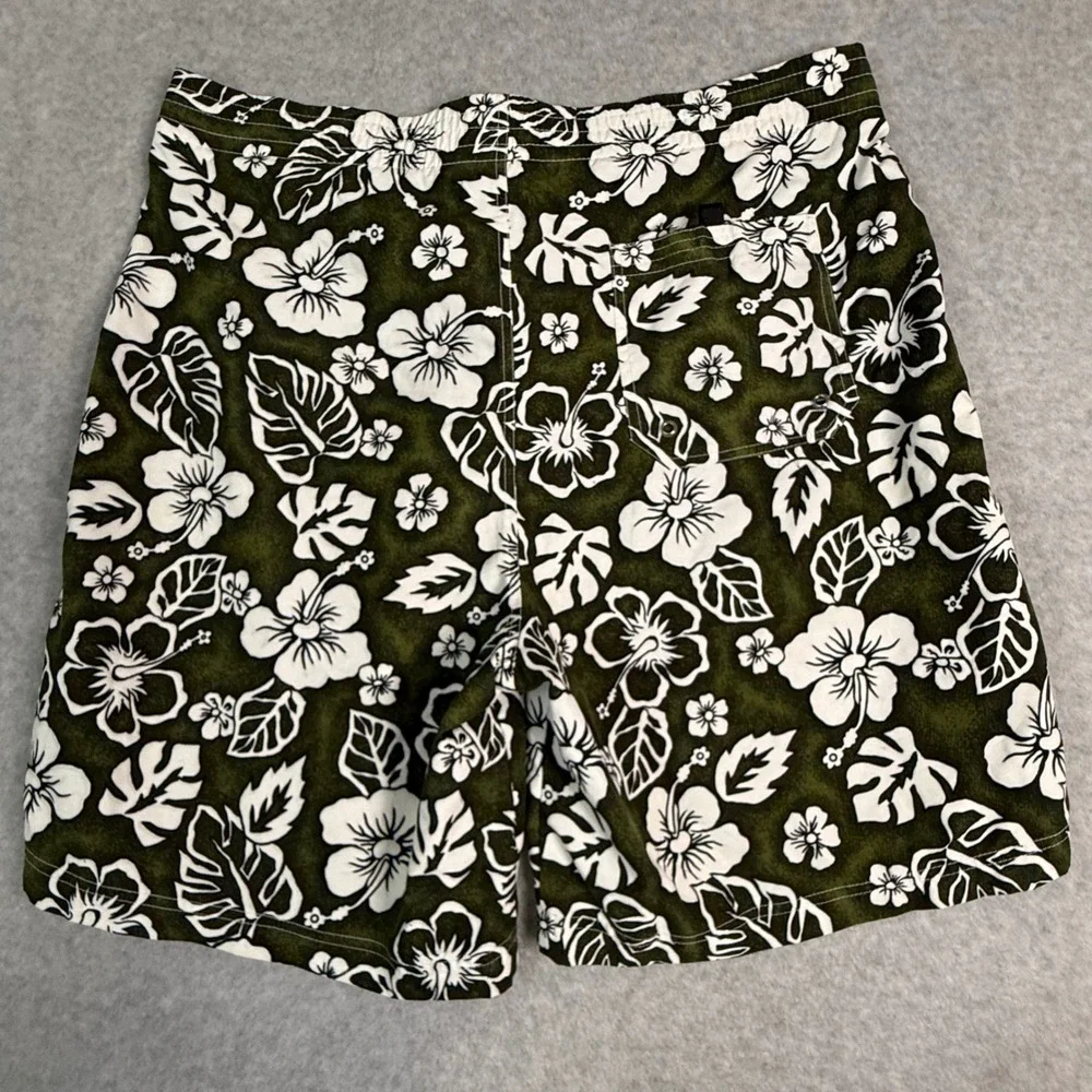 Hard Rock Hotel Las Vegas Mens Board Shorts Green White Hibiscus Floral Swim‎ 34